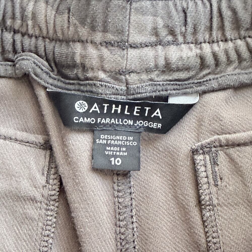 Athleta Pants Size 10 Camo Farallon Joggers Pull On Drawstring Comfort Stretch - Picture 6 of 8